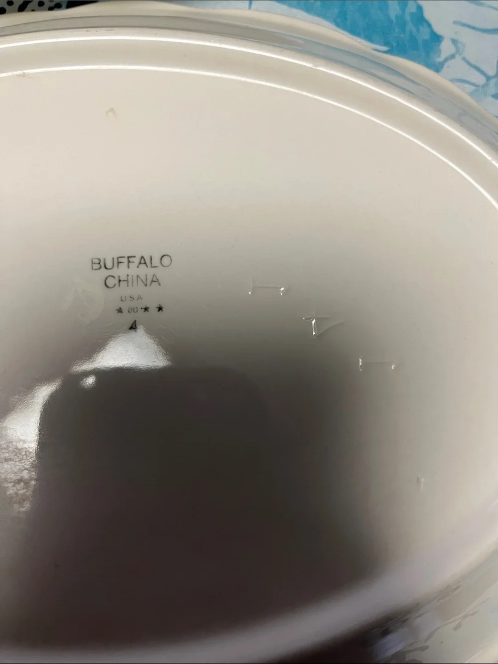 Buffalo David Bitton Cream Oval Platter Set with Gold Trim 5